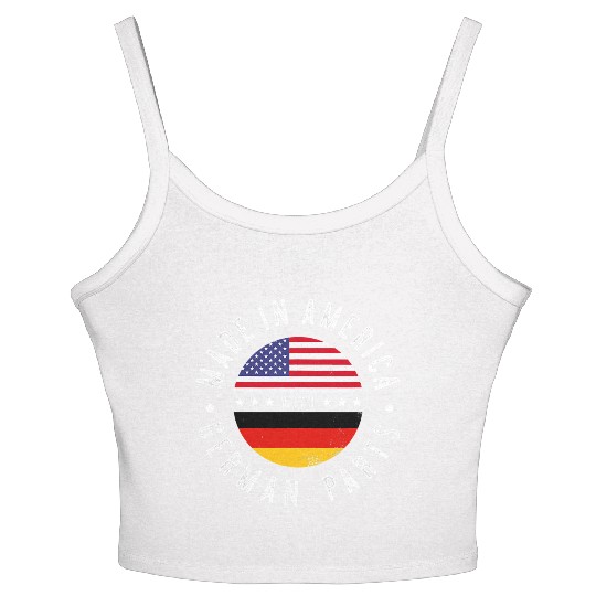 Made in America with German parts Germany pride T Women's Spaghetti Strap Tank Top