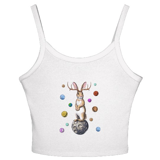 Jackalope Rabbit Women's Spaghetti Strap Tank Top