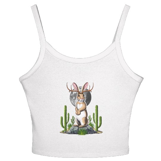 Jackalope Rabbit Women's Spaghetti Strap Tank Top