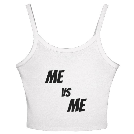 Me vs Me (black) Women's Spaghetti Strap Tank Top