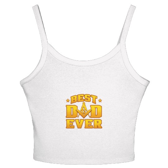 Best Dad Ever Freemason Women's Spaghetti Strap Tank Top