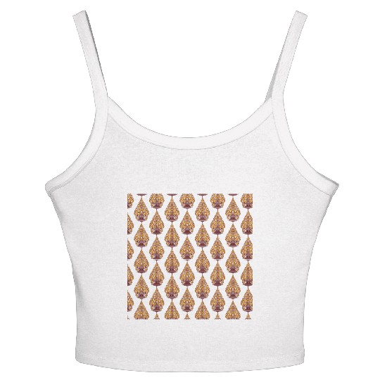 Indonesia's cultural tapestry with Wayang themed Women's Spaghetti Strap Tank Top