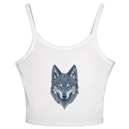 Beautiful wolf face Women's Spaghetti Strap Tank Top