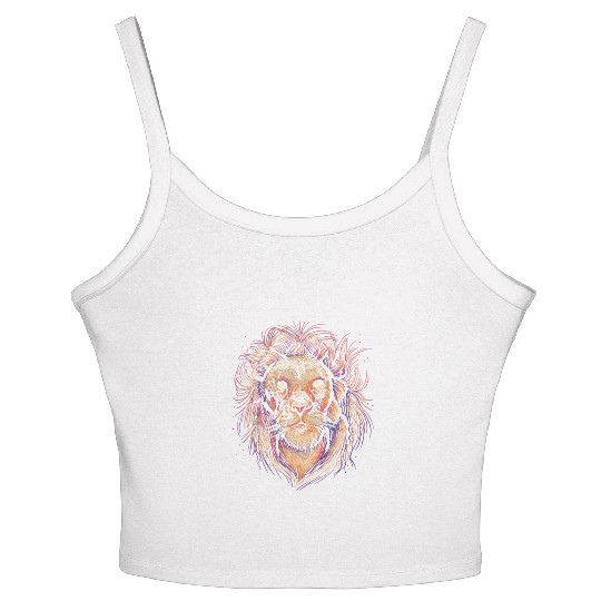 Colorful Lion Women's Spaghetti Strap Tank Top