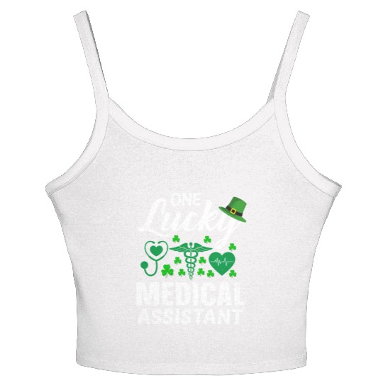 St Patrick'S Day Lucky Medical Assistant Women's Spaghetti Strap Tank Top
