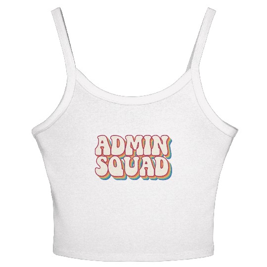 School Administrator Principal Admin Squad Women's Spaghetti Strap Tank Top