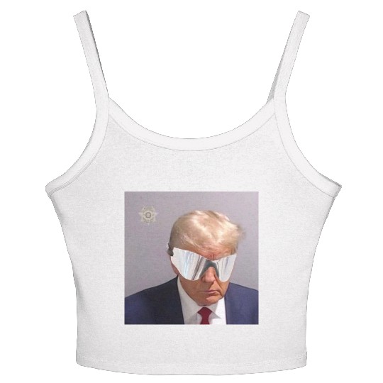 Trump Mugshot with YZY Shades Women's Spaghetti Strap Tank Top