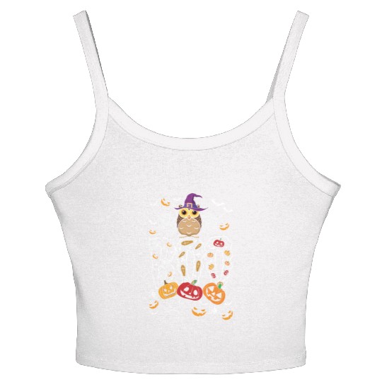 Boo Pumpkin Bat Funny Lazy Creepy Halloween Women's Spaghetti Strap Tank Top
