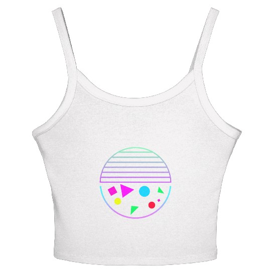 Retro sunset style 80s Women's Spaghetti Strap Tank Top
