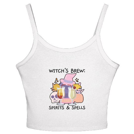 Witch's Brew: Spirits & Spells Bartender Halloween Women's Spaghetti Strap Tank Top
