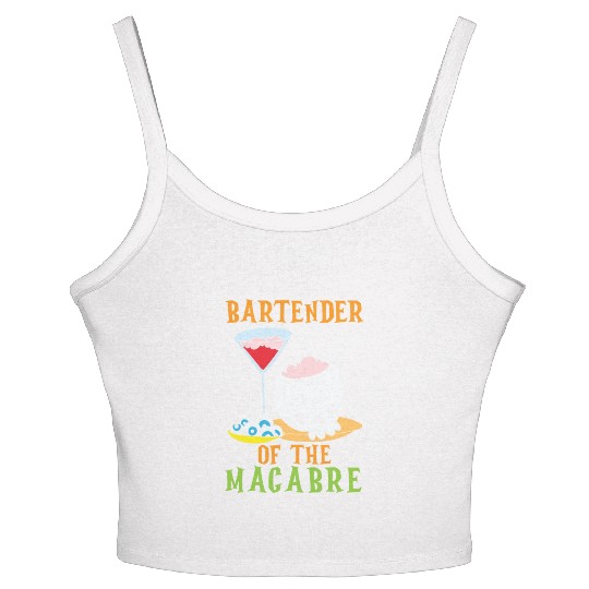 Bartender of the Macabre Bartender Halloween Women's Spaghetti Strap Tank Top