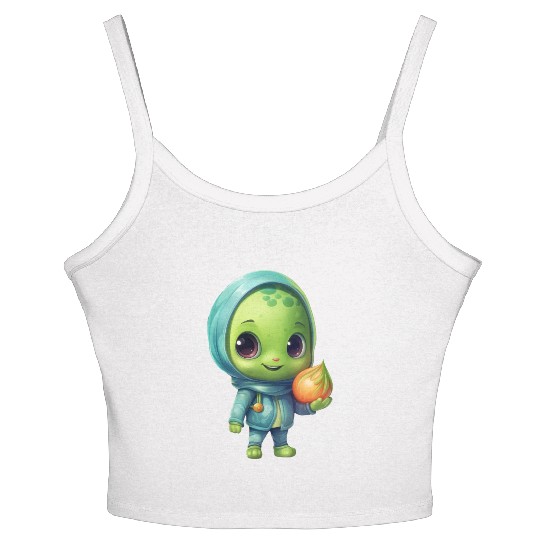 Sweet Alien Onion: Veggie Enchantment Women's Spaghetti Strap Tank Top