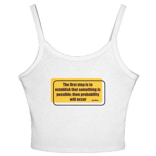 Elon Musk probability will occur 2 Women's Spaghetti Strap Tank Top