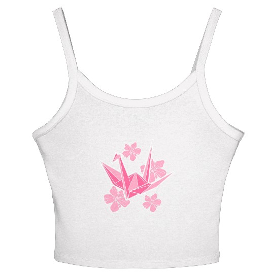 Sakura Origami Artisan Women's Spaghetti Strap Tank Top