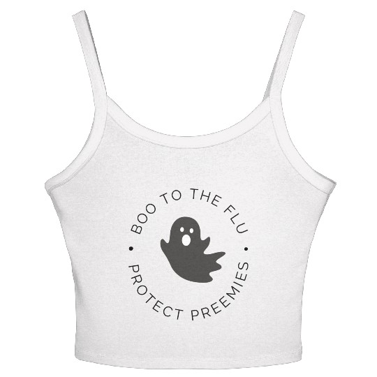 NICU Halloween | Boo to the flu | Protect Preemies Women's Spaghetti Strap Tank Top