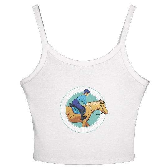 Equestrian Vibes, Chasing Dreams On Horseback. Rid Women's Spaghetti Strap Tank Top