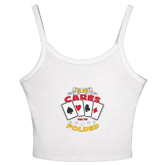 Classic Blackjack No One Cares What You Card Game Women's Spaghetti Strap Tank Top