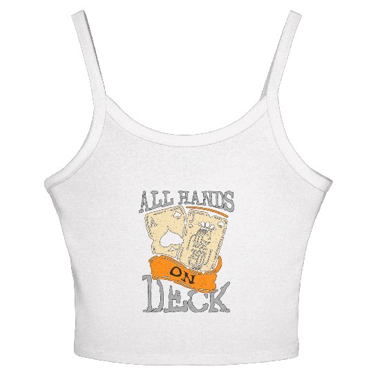 Classic Blackjack All Hands On Deck Loves Gambling Women's Spaghetti Strap Tank Top