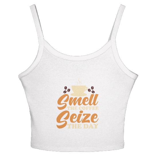 Coffee Aroma Caffeine Mornings Coffee Smell Women's Spaghetti Strap Tank Top