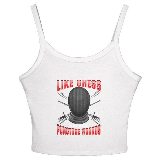 Fencing Like Chess But With Puncture Wounds Athlet Women's Spaghetti Strap Tank Top