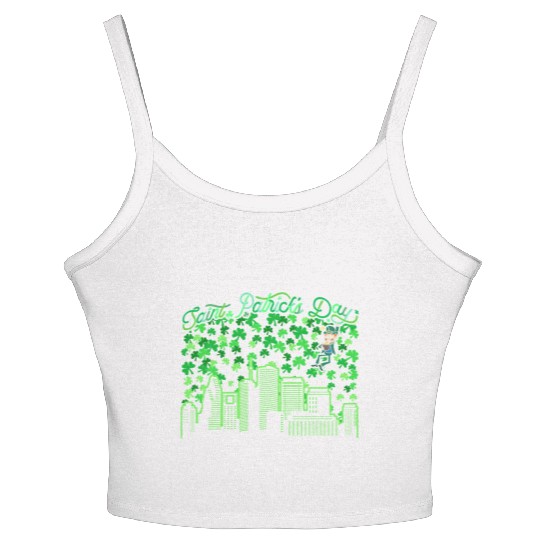 Saint Patrick's Day Houston Texas Women's Spaghetti Strap Tank Top