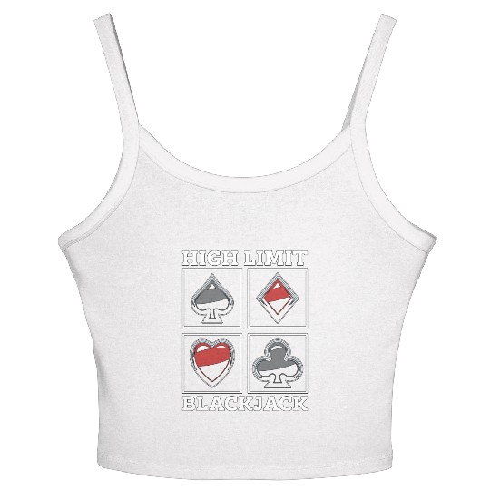 Classic Blackjack High Limit Blackjack Card Game Women's Spaghetti Strap Tank Top