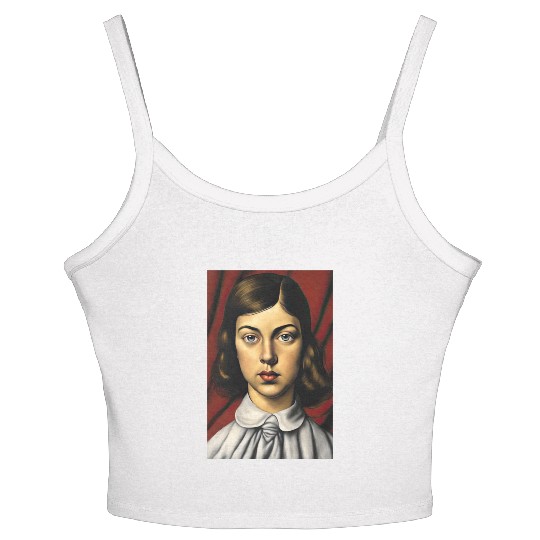 Blue-eyed Woman Painting Women's Spaghetti Strap Tank Top