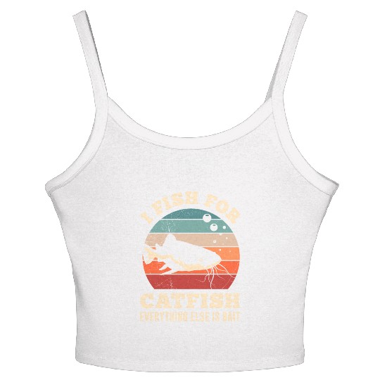 Noodling I fish for Catfish Catfish Fishing Women's Spaghetti Strap Tank Top