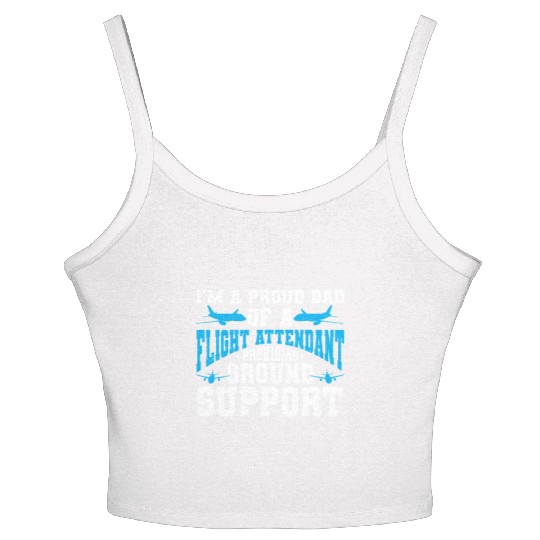 Flight Attendant Dad Airplane Flight Attendant Women's Spaghetti Strap Tank Top