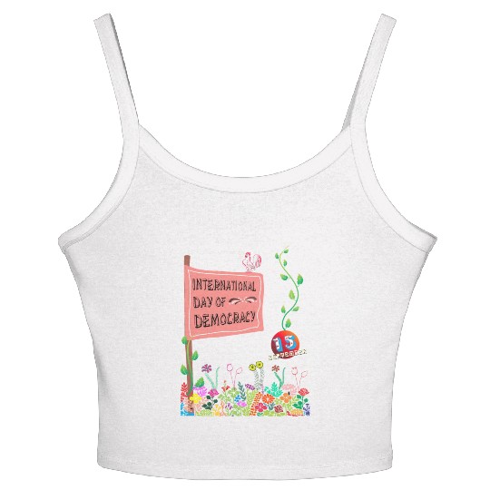 world day of Democracy Women's Spaghetti Strap Tank Top
