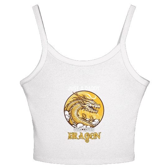 Just A Daddy Who Loves Dragon Women's Spaghetti Strap Tank Top