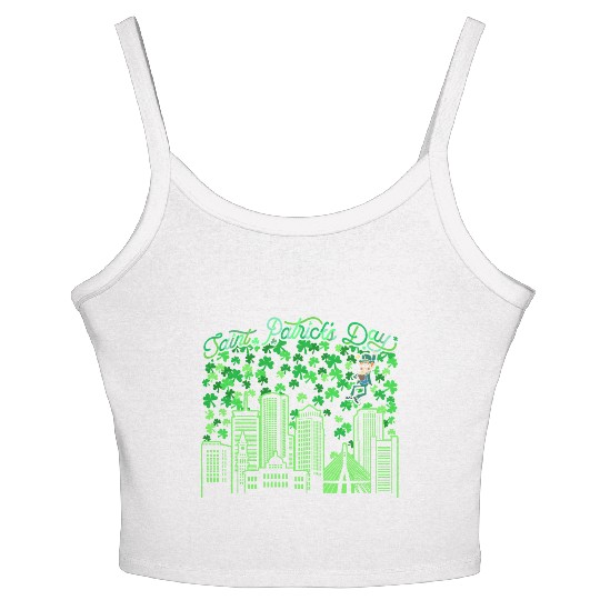 Saint Patrick's Day Boston Massachusetts Women's Spaghetti Strap Tank Top