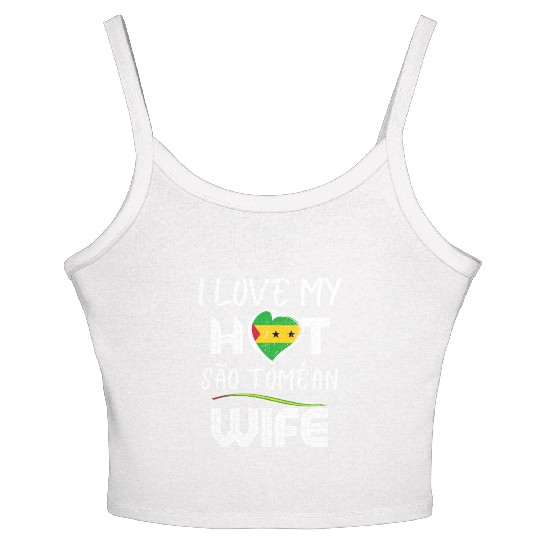 Funny I Love My Hot São Toméan Wife Husband Women's Spaghetti Strap Tank Top