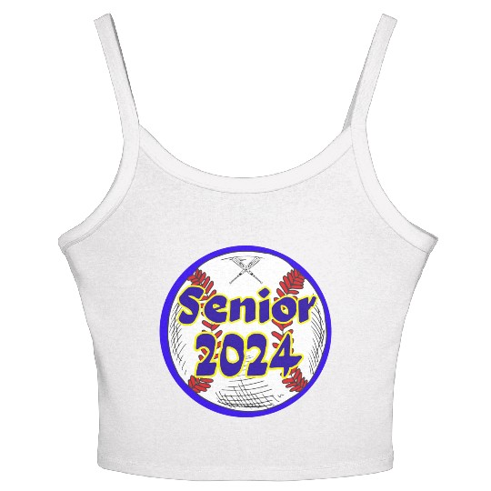 Baseball Senior Class of 2024 Women's Spaghetti Strap Tank Top