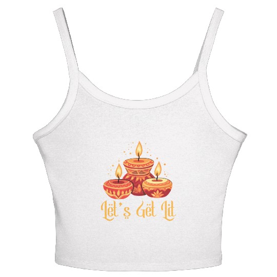 Happy Diwali Diwali Festival Indian Hindu Hinduism Women's Spaghetti Strap Tank Top