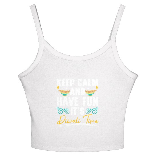Happy Diwali Diwali Festival Indian Hindu Hinduism Women's Spaghetti Strap Tank Top