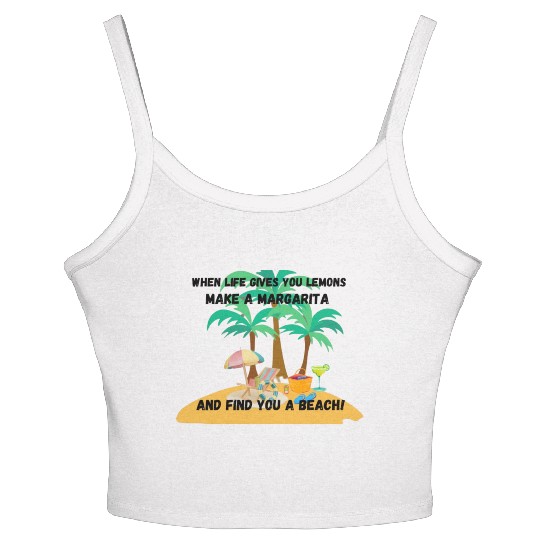 "When life gives you lemons, make a margarita Women's Spaghetti Strap Tank Top