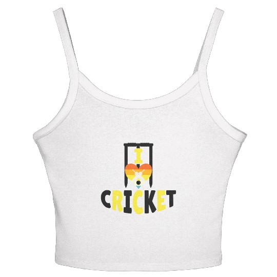 I Love Cricket Women's Spaghetti Strap Tank Top
