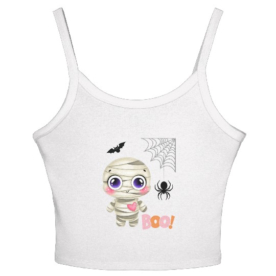 Halloween Baby Mummy Women's Spaghetti Strap Tank Top