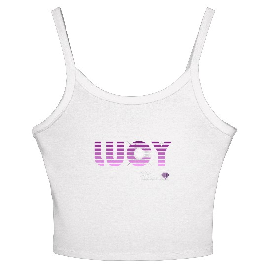 Lucy pink and violet - Latin's etymology - Light Women's Spaghetti Strap Tank Top