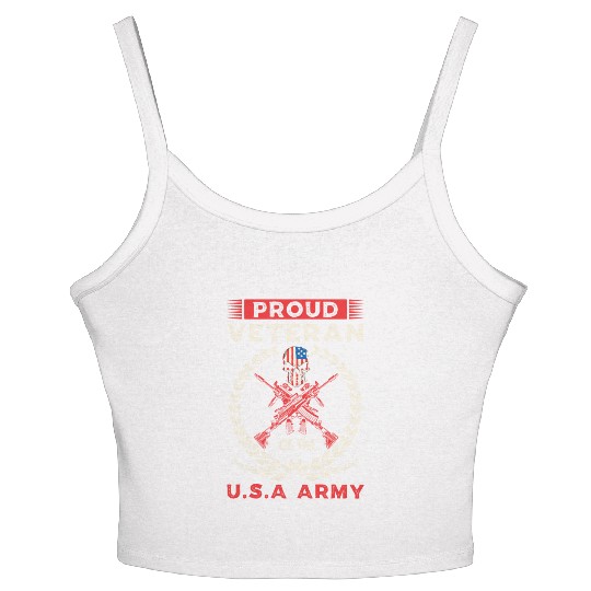 PROUD VETERAN OF THE U S A ARMY Women's Spaghetti Strap Tank Top