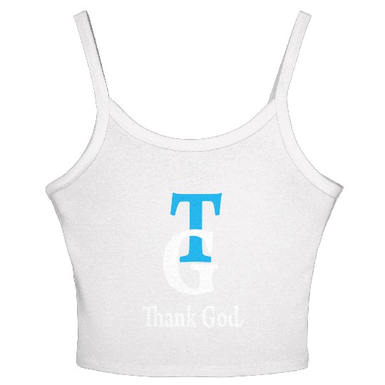 Thank God TG Love Jesus Christian Christmas Women's Spaghetti Strap Tank Top