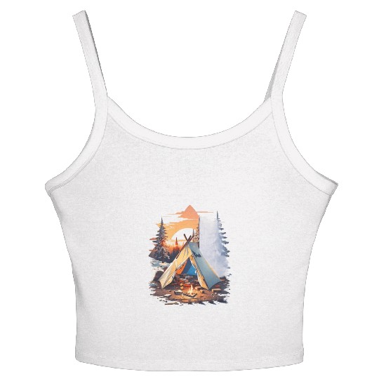 Ripped tent Unisex Women's Spaghetti Strap Tank Top