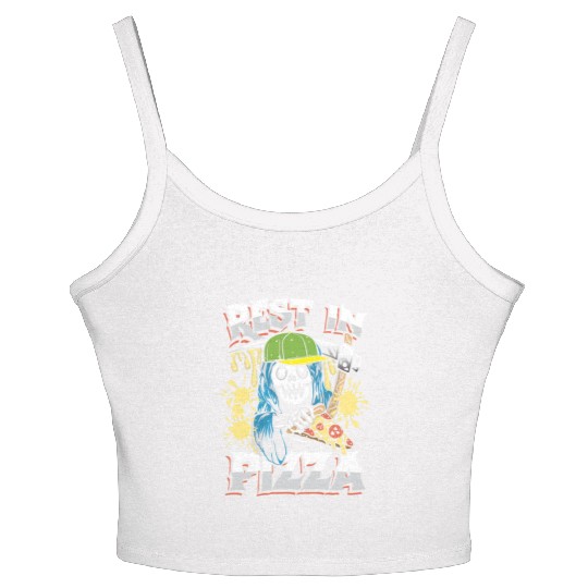 Rest in pizza Women's Spaghetti Strap Tank Top