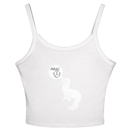 North Sea Pearl Seal Ahoy Gift Women's Spaghetti Strap Tank Top