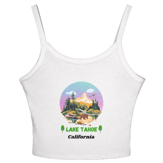 Lake Tahoe California Women's Spaghetti Strap Tank Top