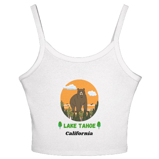 Lake Tahoe California Women's Spaghetti Strap Tank Top