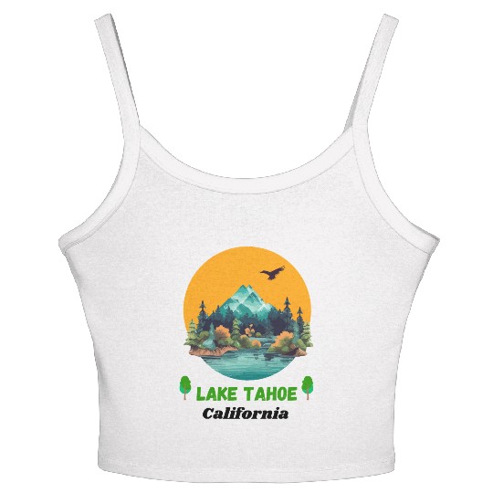 Lake Tahoe California Women's Spaghetti Strap Tank Top