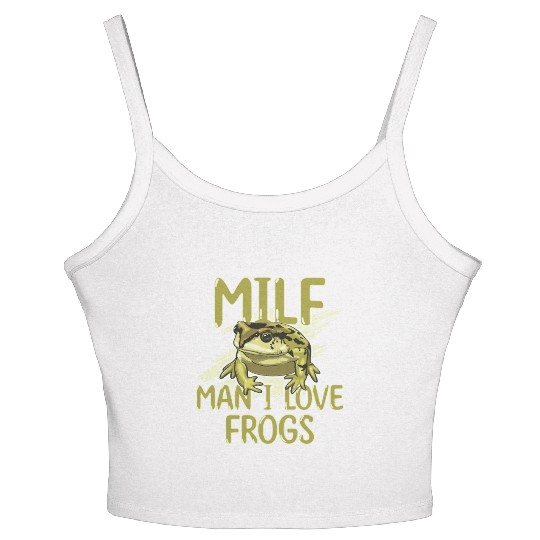 MILF Man I Love Frogs Women's Spaghetti Strap Tank Top