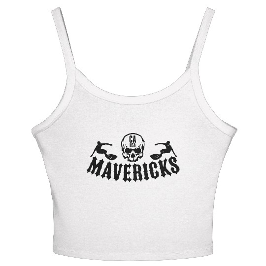Mavericks Beach Northern California Usa Women's Spaghetti Strap Tank Top